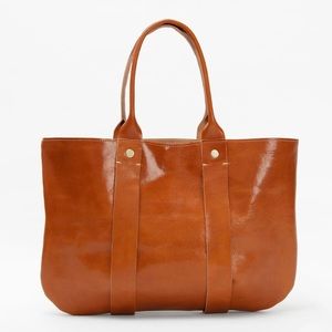 Clare V. La Tropezienne Leather Tote Bag in Miel